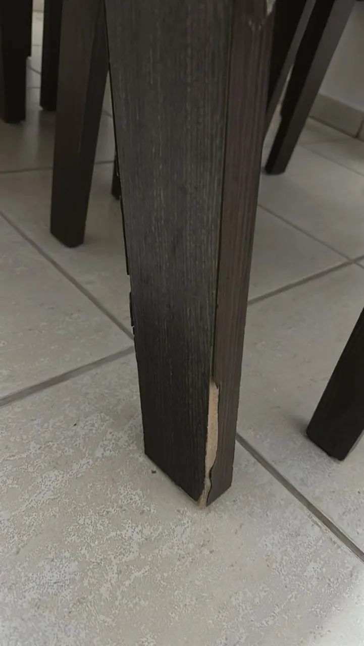 Mesa de Jantar de Vidro Preto - Foto 4