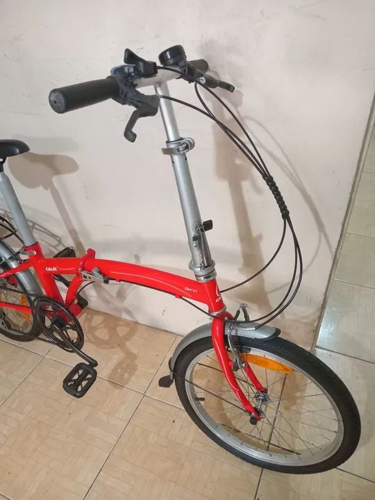 BIKE DOBLAVEL CALOI ARO 20 SEMI NOVA VERMELHA IMP. - Foto 2