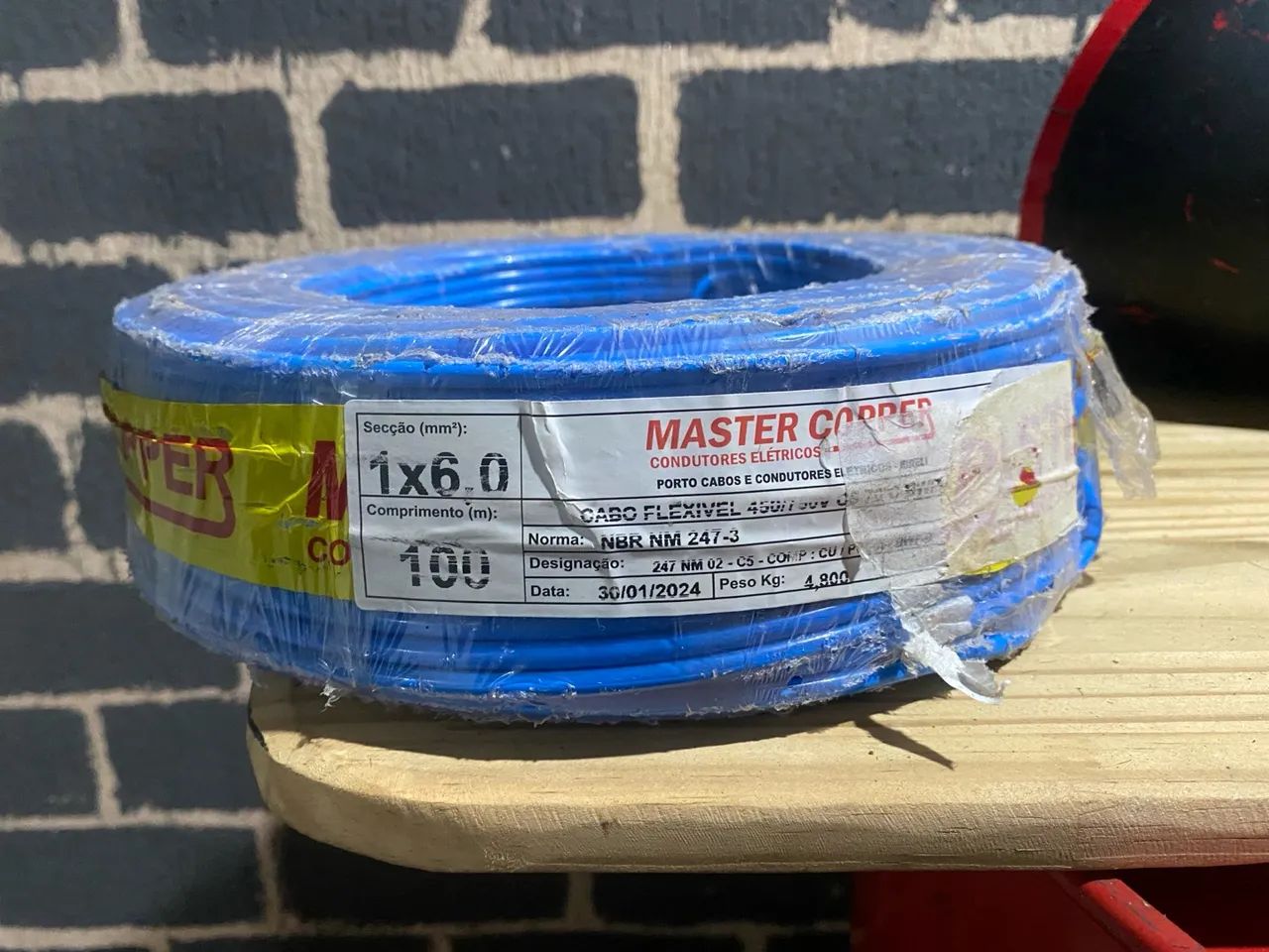 Fio Flex 6mm/100m 750v Master Cooper