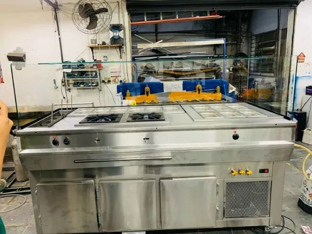 Estação de massas com tampo todo aquecido, em aço inox  - Foto 2