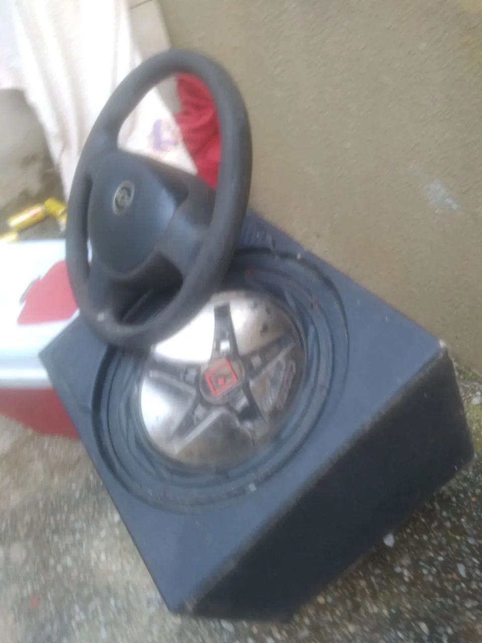 Caixa de grave e volante do corsa joy - Foto 2