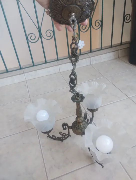 Lustre de Cristal 3 Luzes