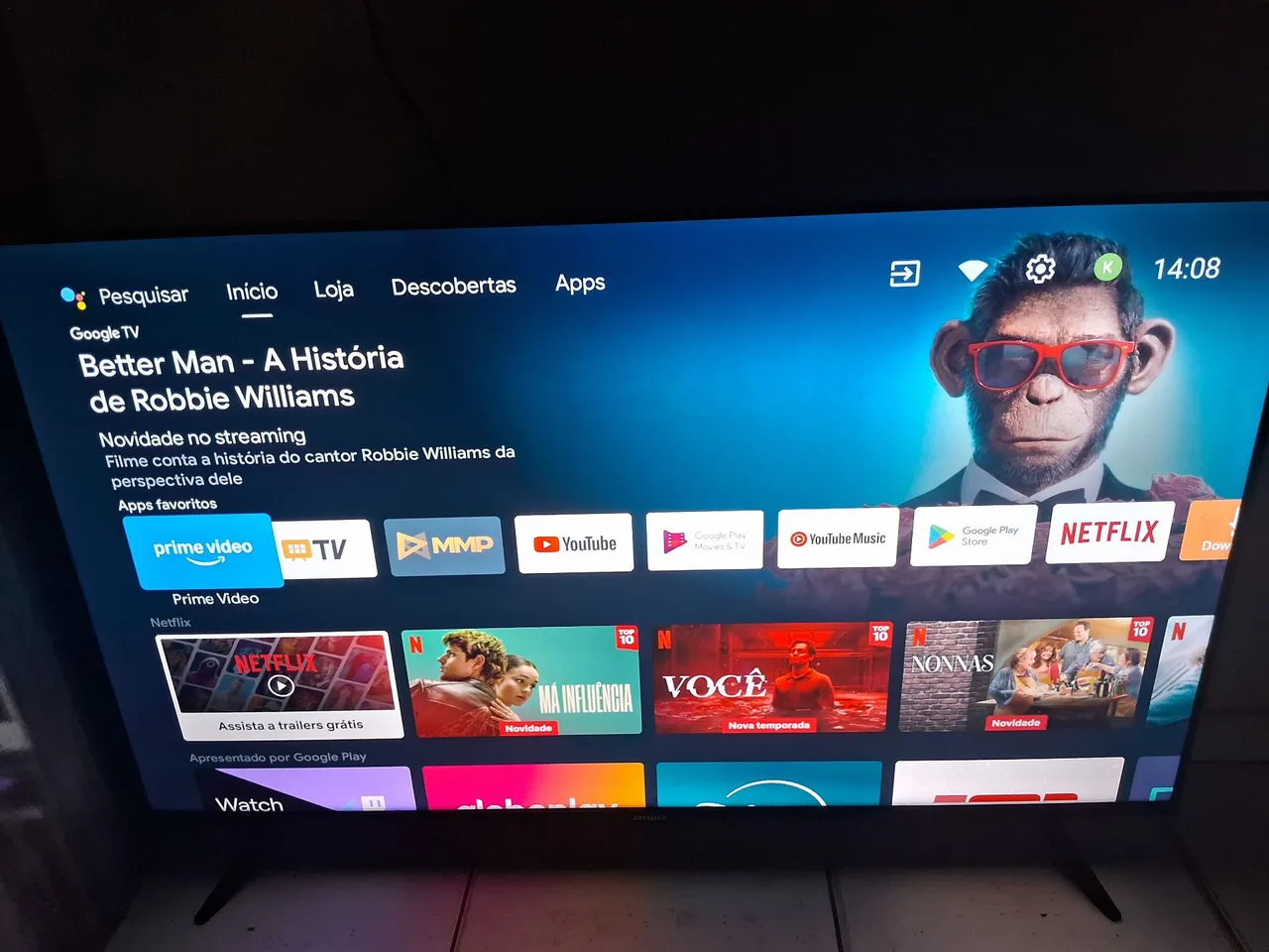 TV Smart 4K Android com Netflix e YouTube