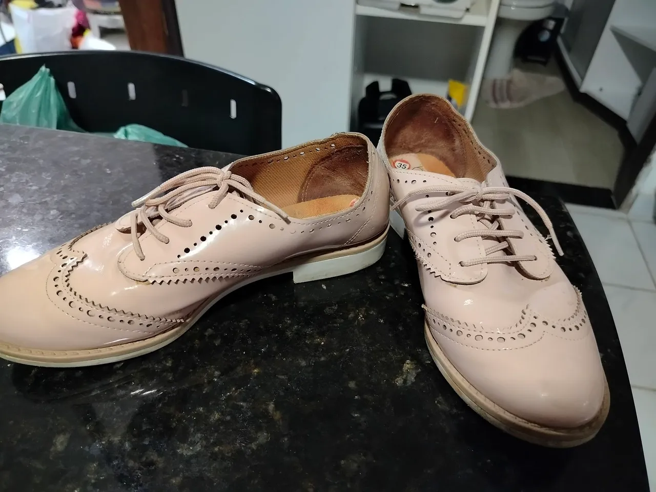 Sapato Oxford Rosa Claro