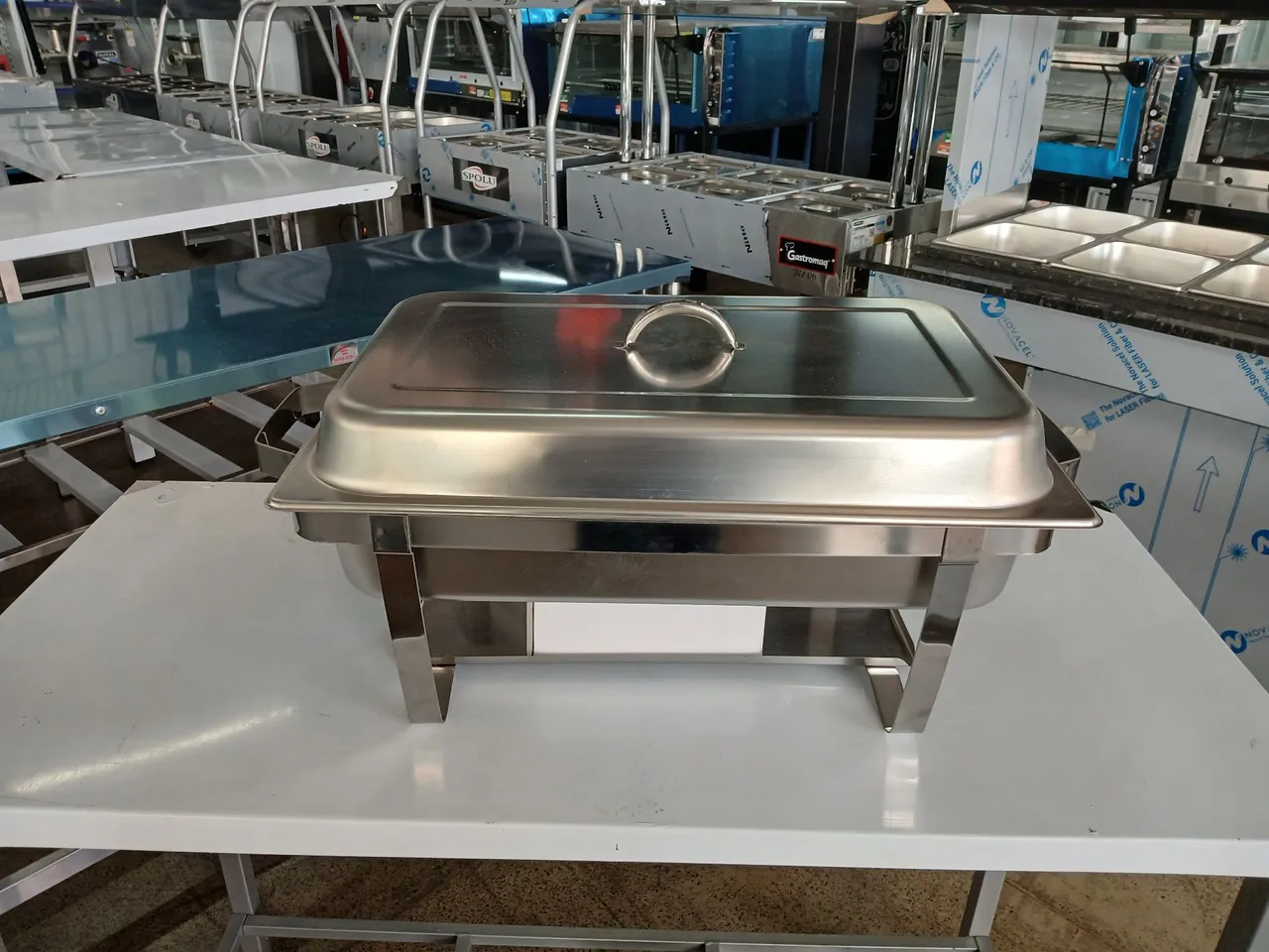 Rechaud Retangular Para Buffet 2 Cubas