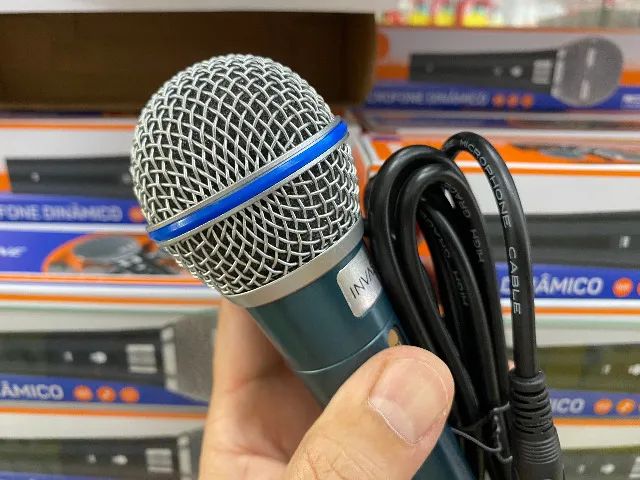 Microfone Profissional Com Fio de 3 Metros Dinâmico P10 Invas IN-20442 - Foto 3