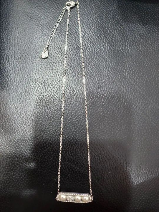 Colar prata e perola swarovski  - Foto 4