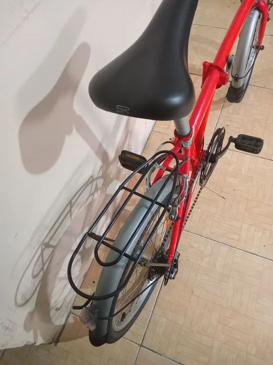 BIKE DOBLAVEL CALOI ARO 20 SEMI NOVA VERMELHA IMP. - Foto 4