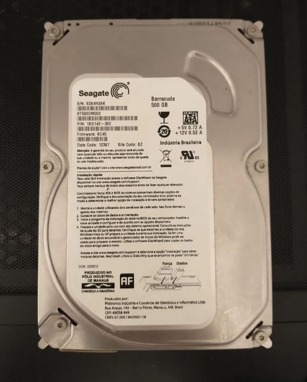 HD Seagate Barracuda 500 GB