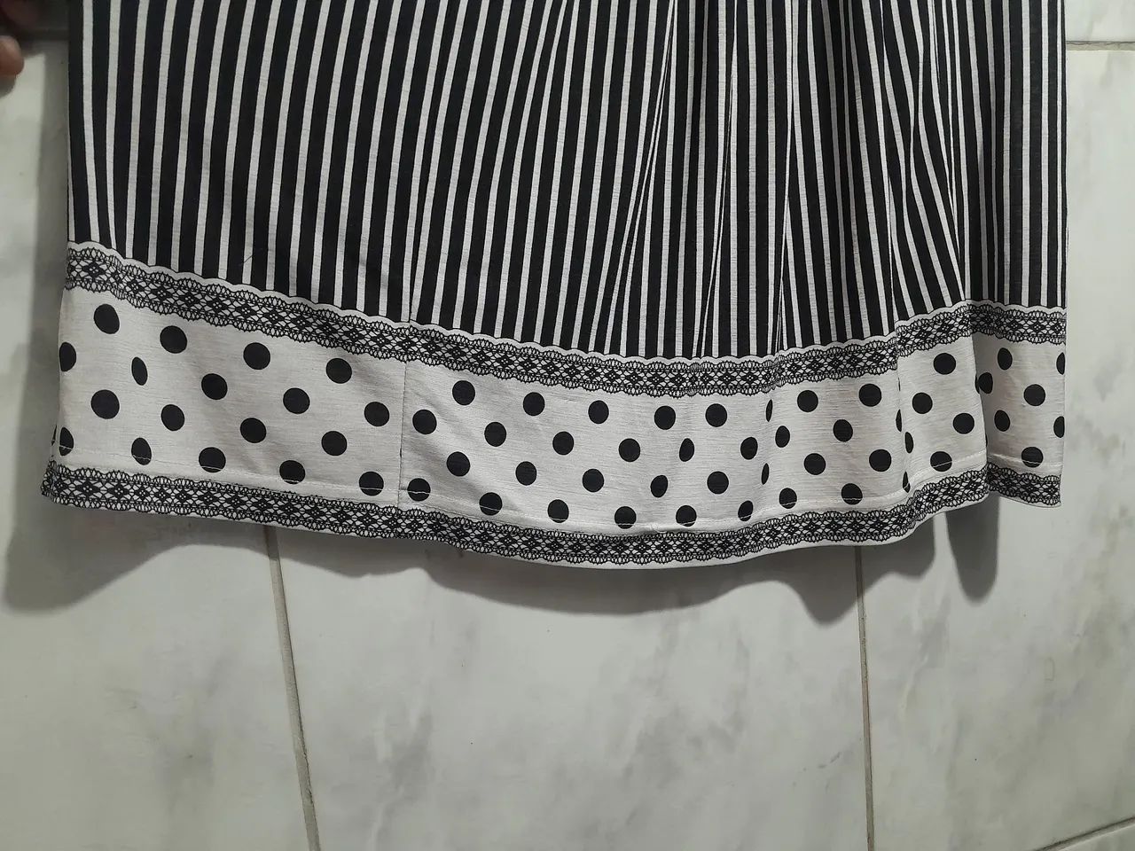 Blusa listrado preto e branco - Foto 3