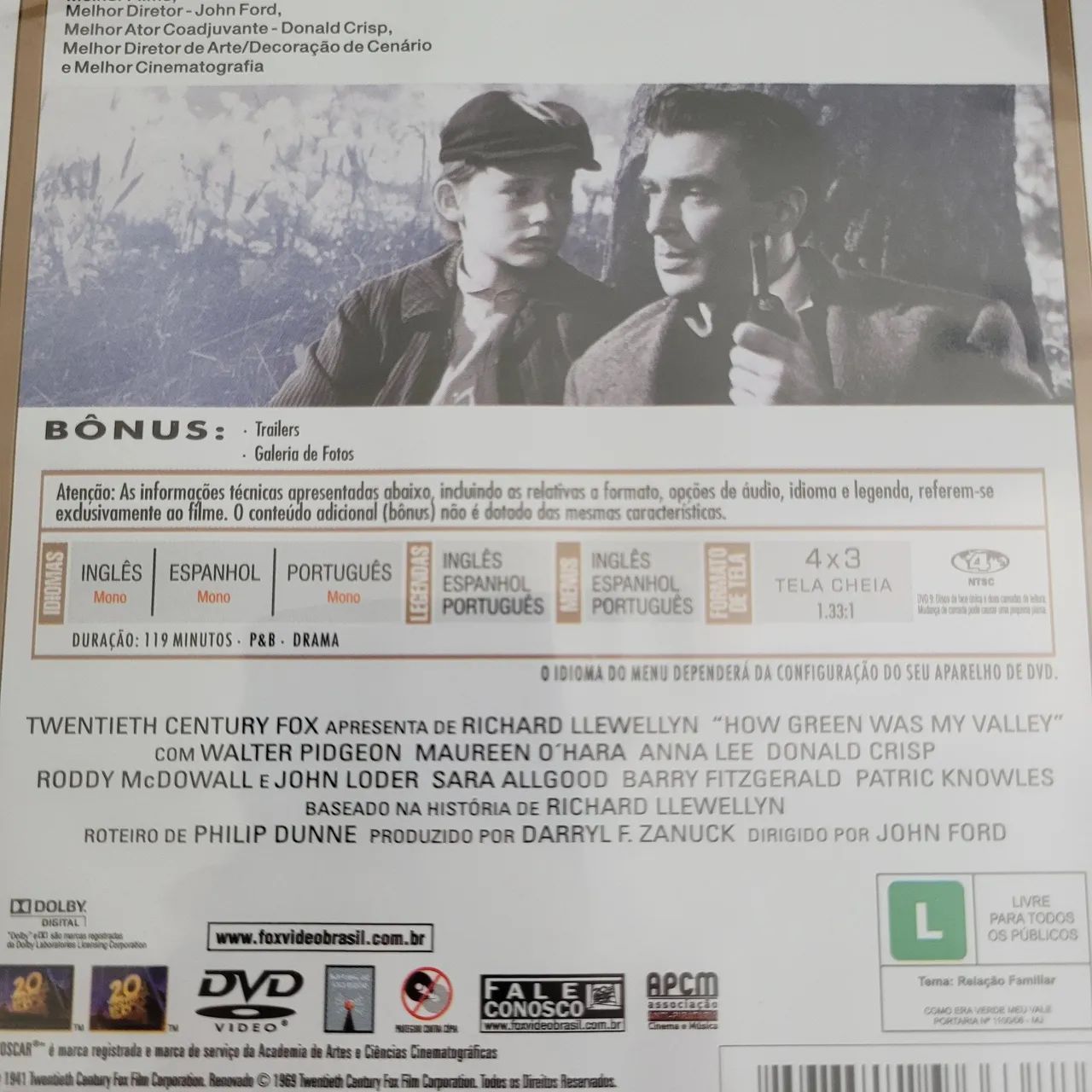 DVD LACRADO Como Era Verde Meu Vale - John Ford - Foto 3