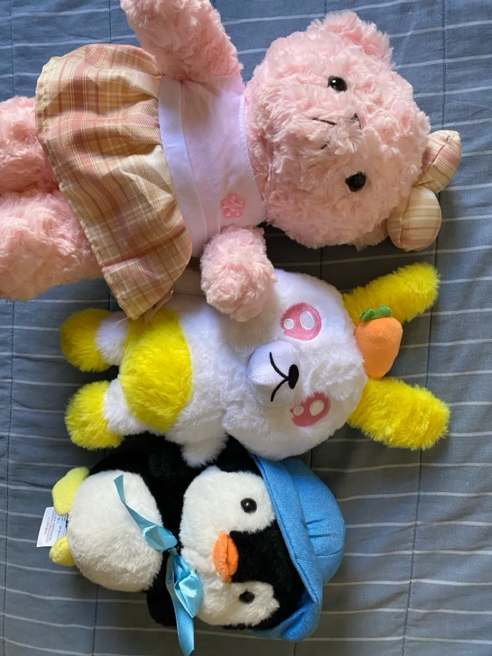 Br Machine Pelúcias Fofinhas - Ursinha, Coelho e Pinguim