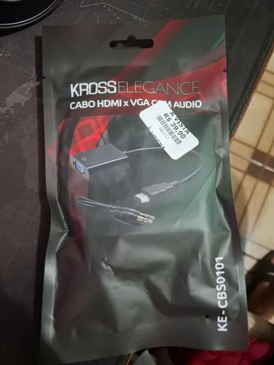 Cabo HDMI para VGA com Áudio - Kross Elegance lacrado - Foto 2