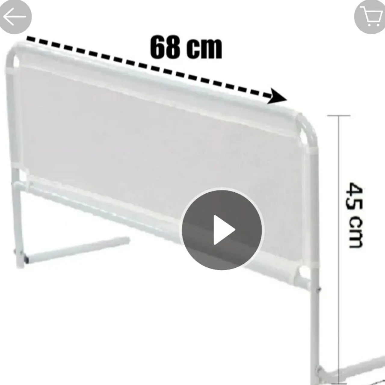 Grade de proteção para cama infantil - 68cm