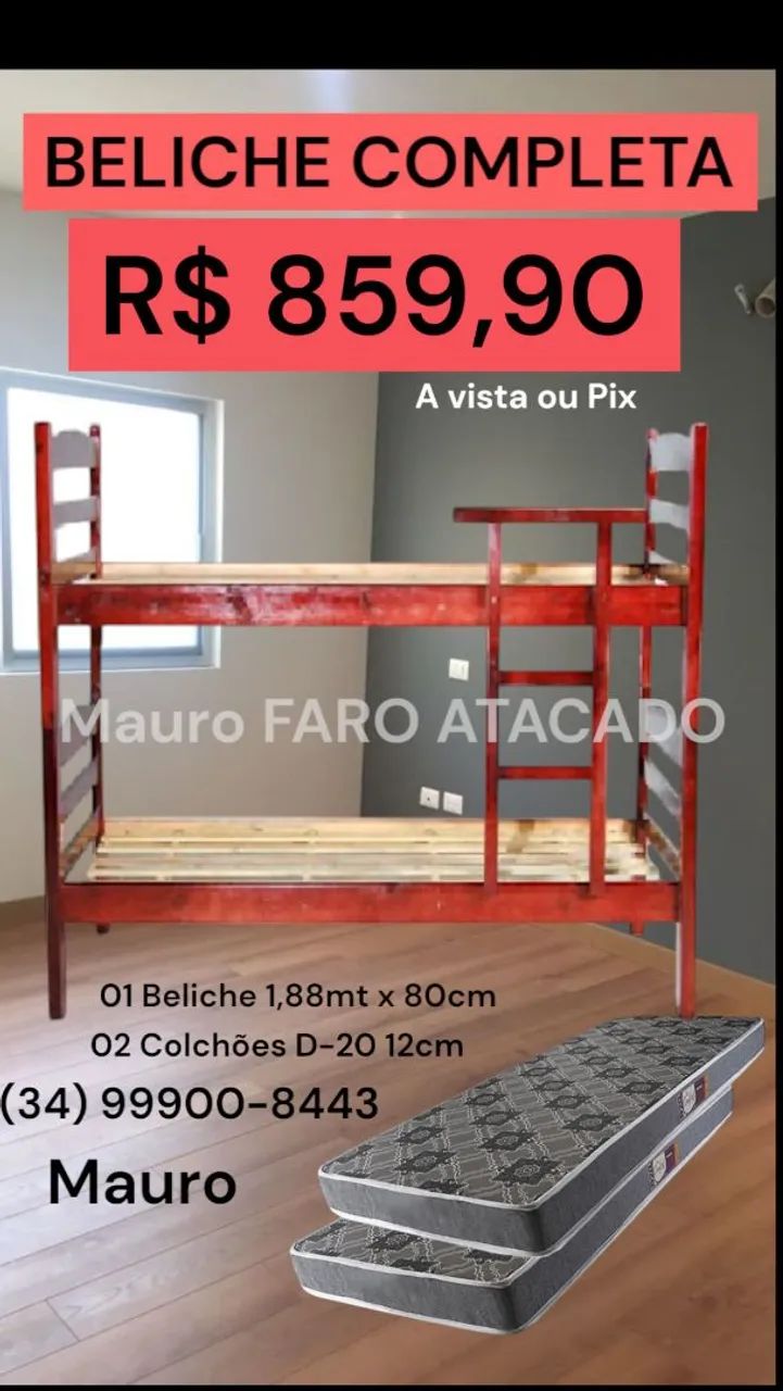 Beliche Completa com Colchões consulte parcelamento 