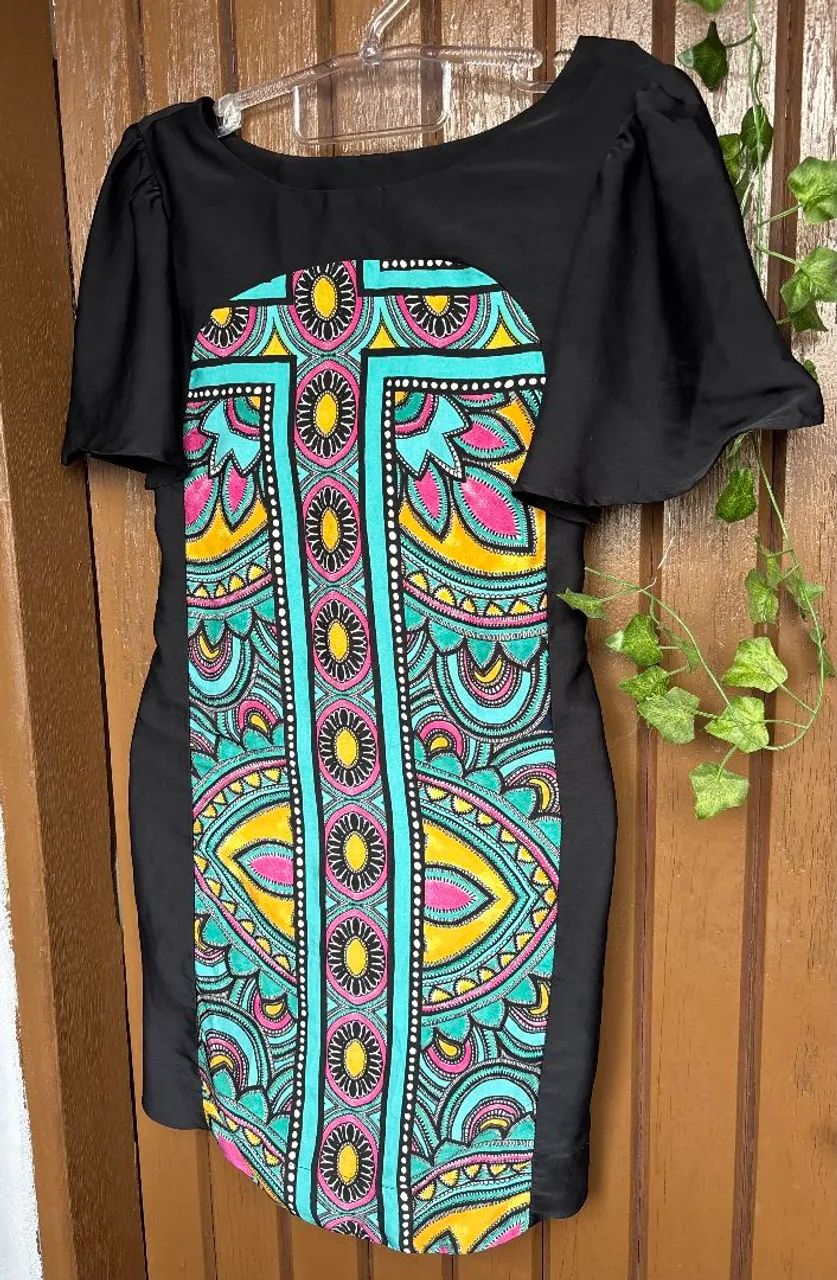 vestido farm preto estampado p - Foto 3