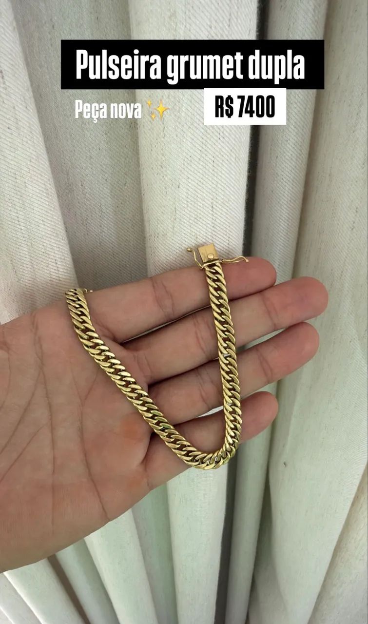 Pulseira Grumet dupla 11.8 Gramas 