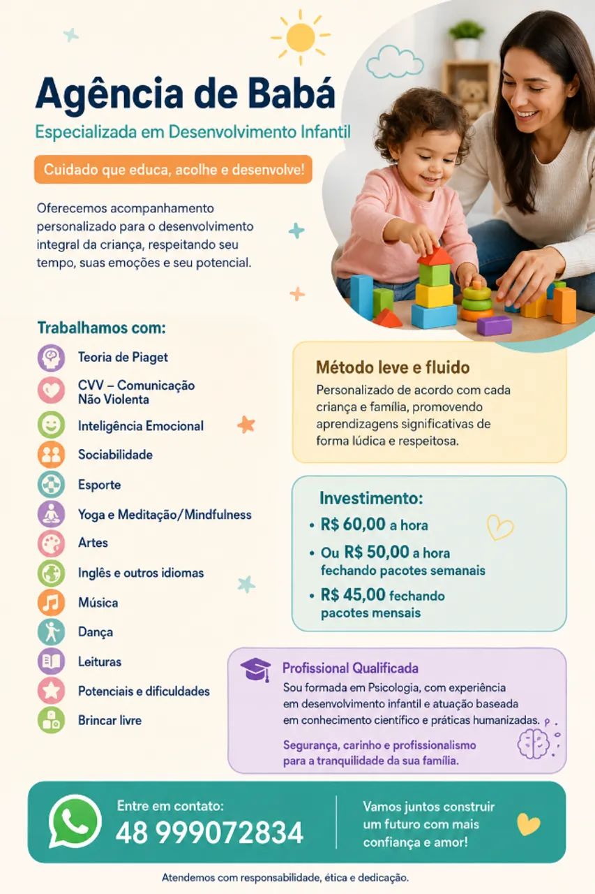 Babá especializada(formada em Psicologia)