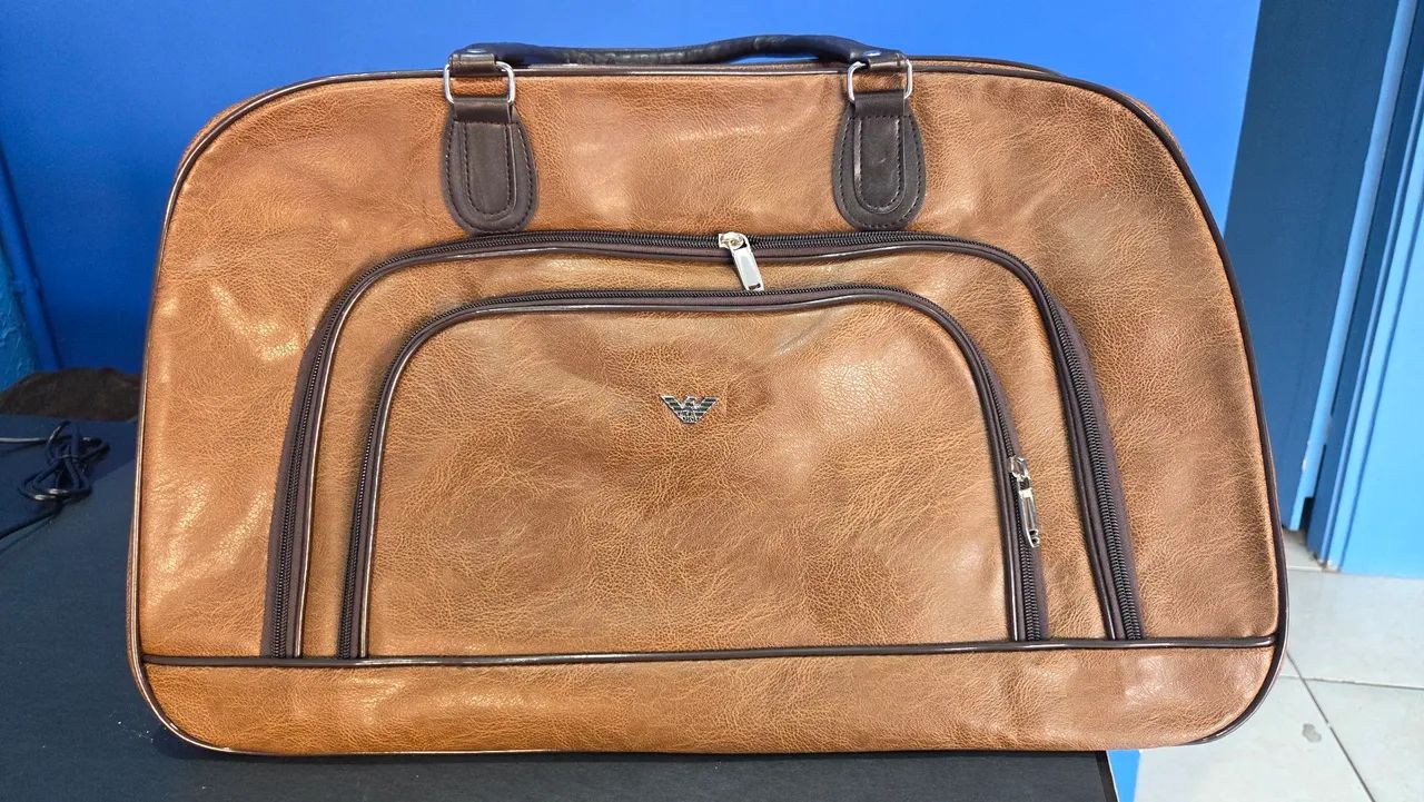 Mala / Bolsa viagem em couro  - Foto 3