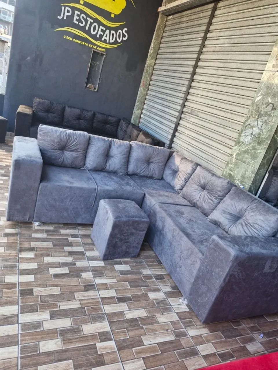 SOFA DE CANTO + PUFF DE BRINDE  - Foto 2