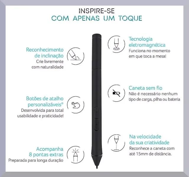 Mesa digitalizadora 11 polegadas Mtm-1106 na cor preta e tomate Pronta Entrega - Foto 3