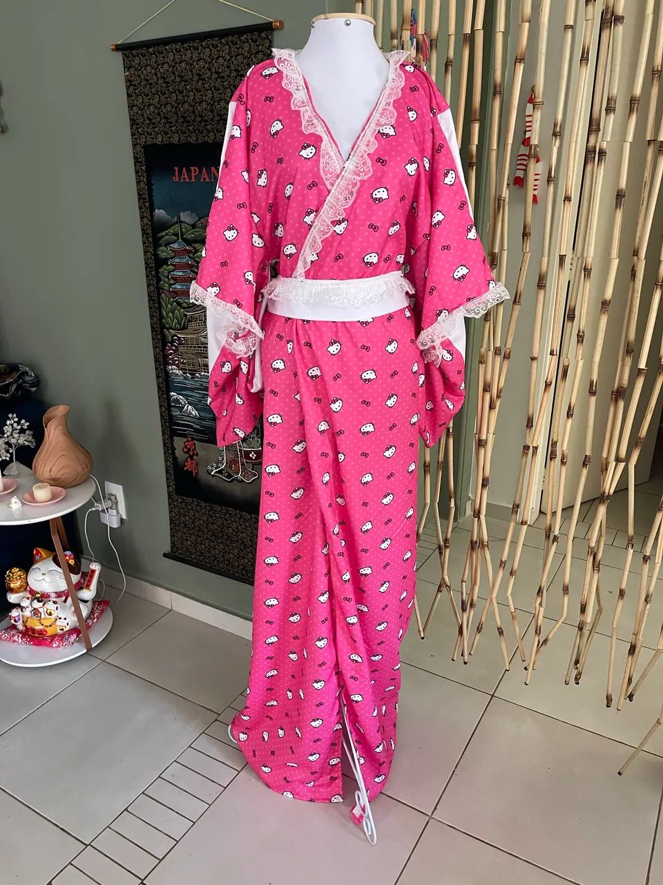 Kimono Kawaii Hello kitty tam P/M  - Foto 5