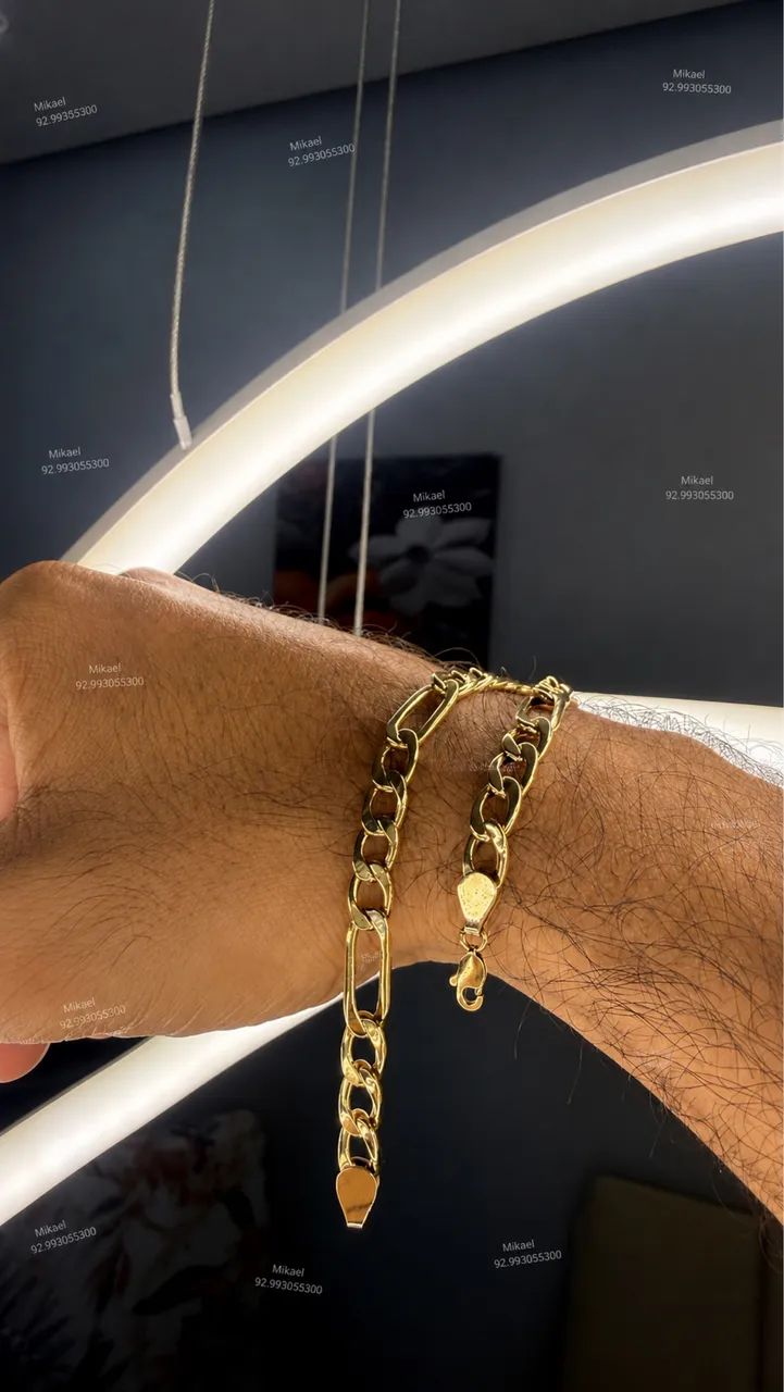 Pulseira ouro 3x1 5.8g 19cm - Foto 5