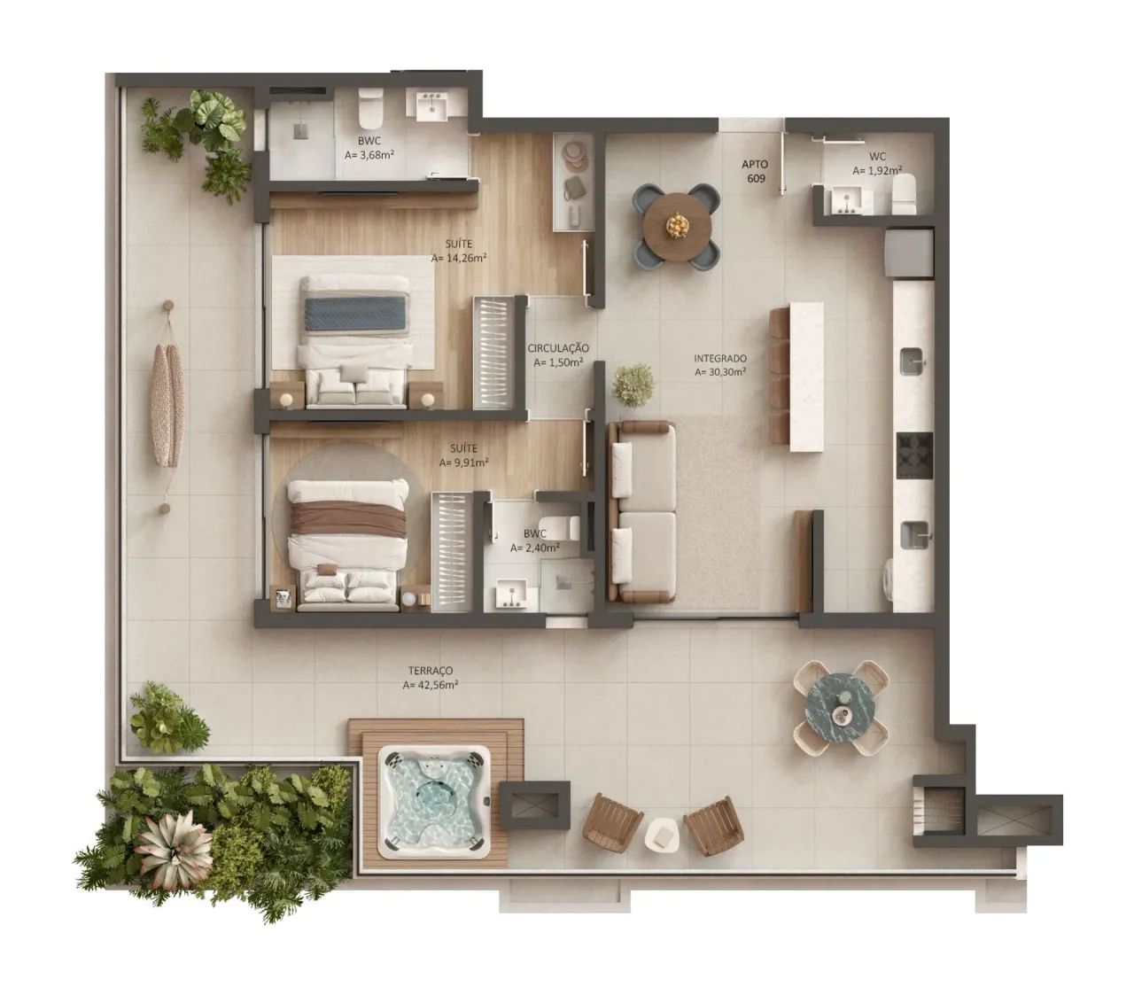 Apartamento para venda possui 36 metros quadrados com 1 quarto - Foto 2