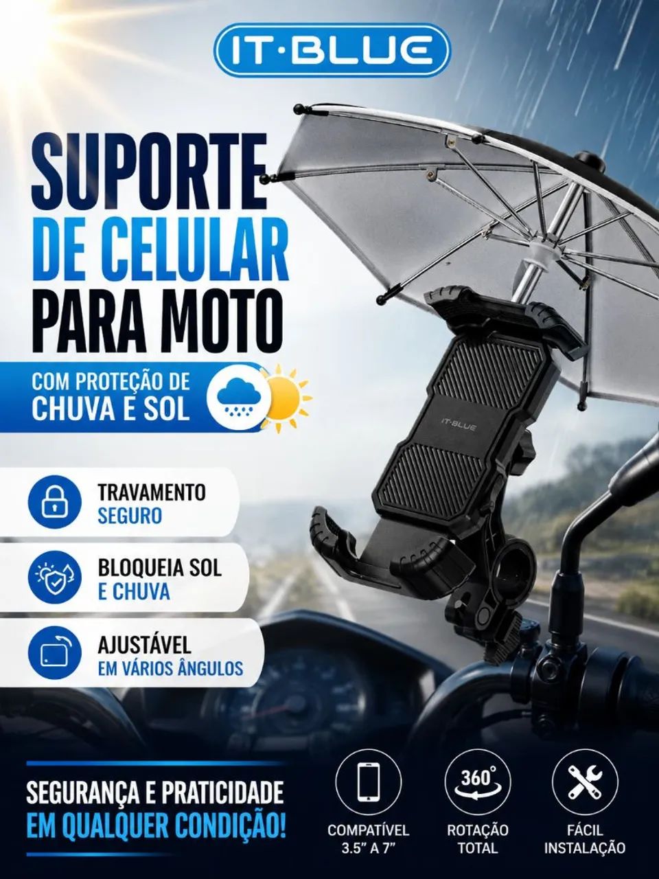 Suporte de celular para moto 