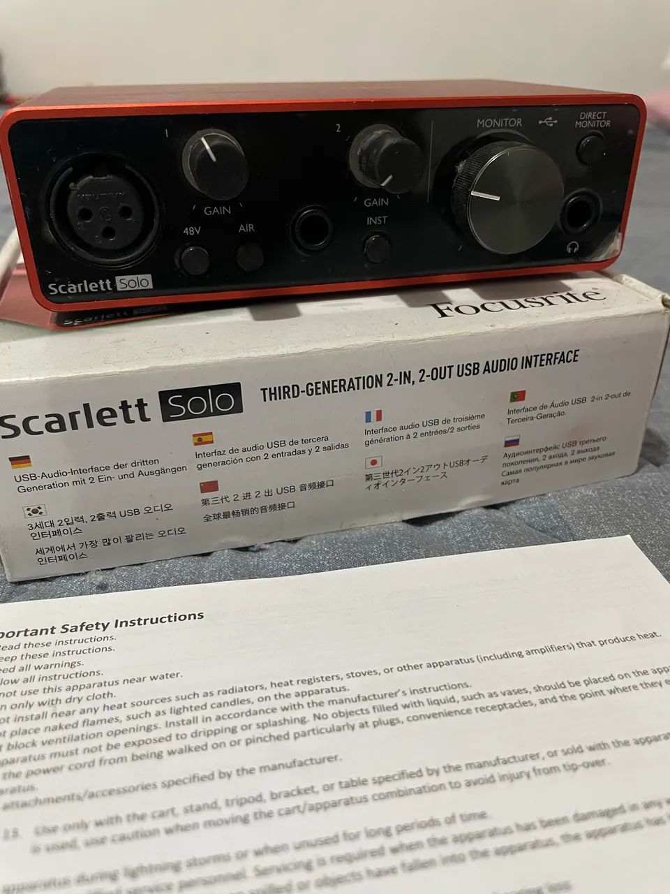 Interface Scarlet Solo terceira geração  - Foto 3