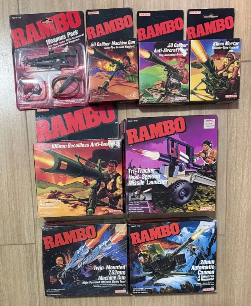 Coleção completa Rambo Coleco / Glasslite com 18 bonecos e 8 armas extras - Foto 3