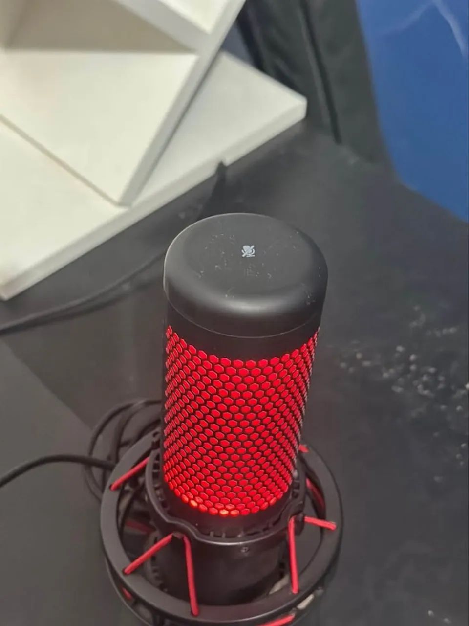 Microfone HyperX QuadCast USB RGB - Streaming e Podcast - Seminovo - Foto 4