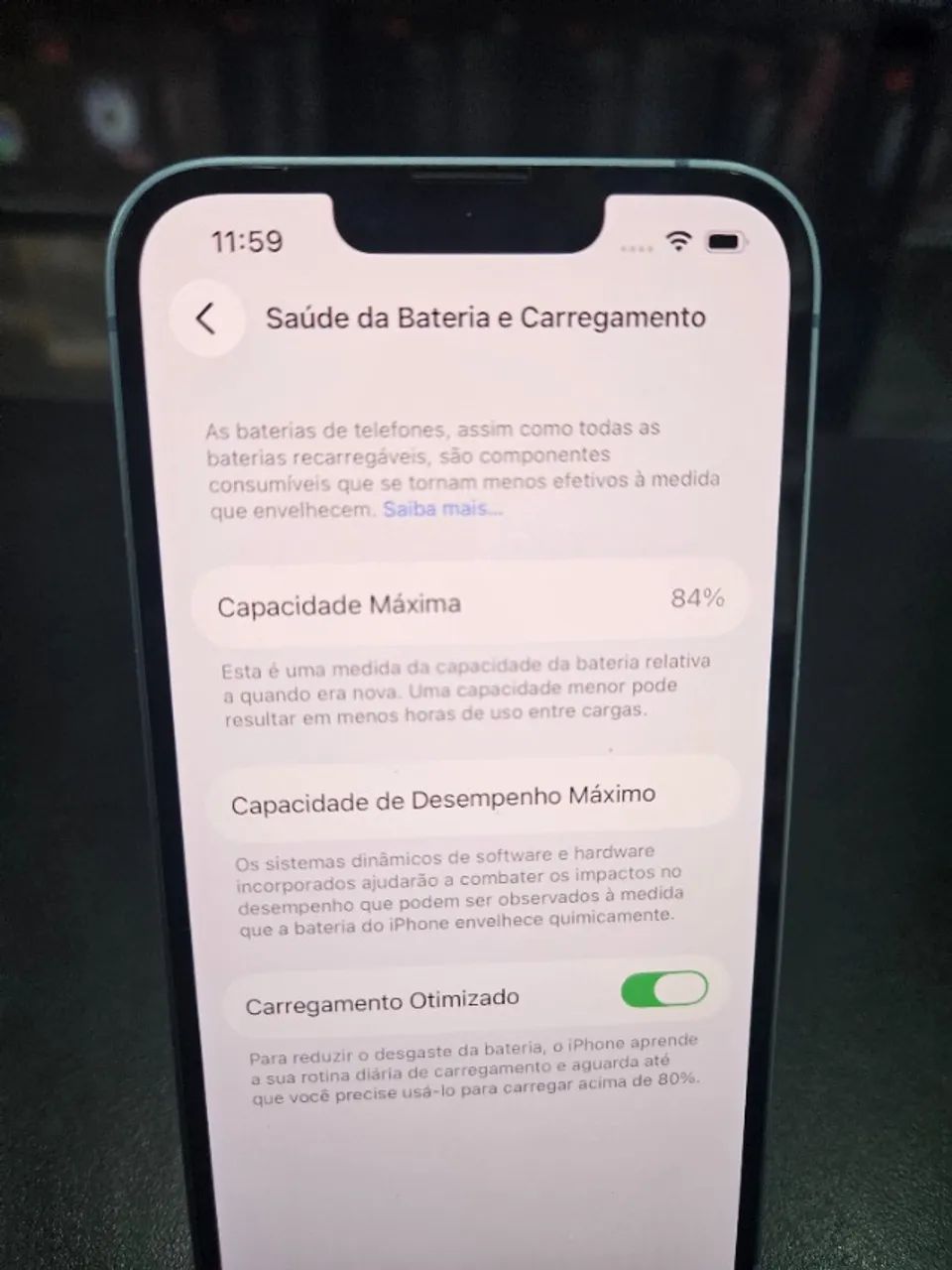 Celular Smartphone IPhone 14 Azul, 128GB Saúde da Bateria 84% - Foto 5
