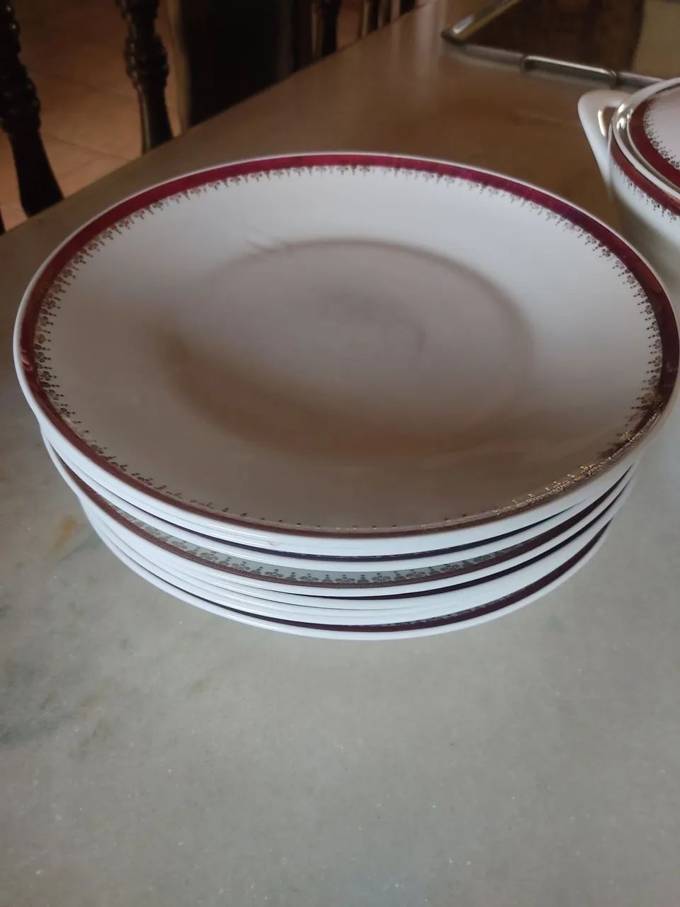 Peças de jogo de jantar antigo  - Foto 4