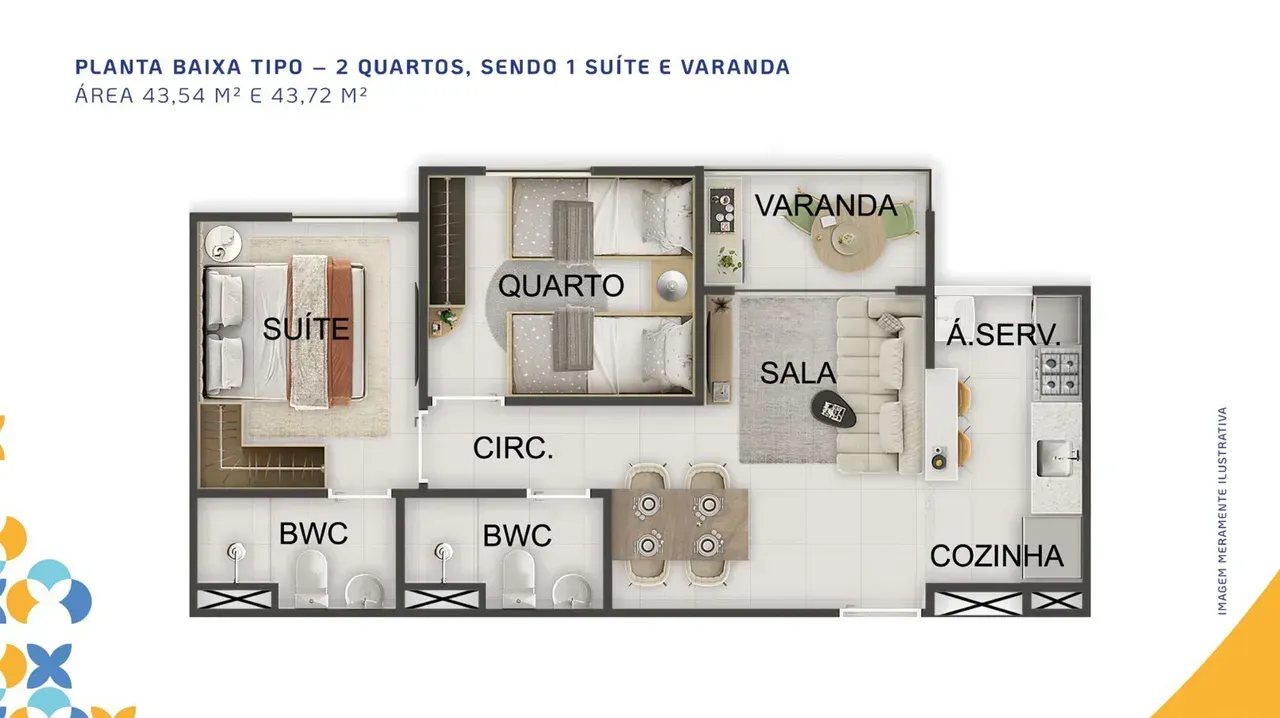 PLANTA 43m²