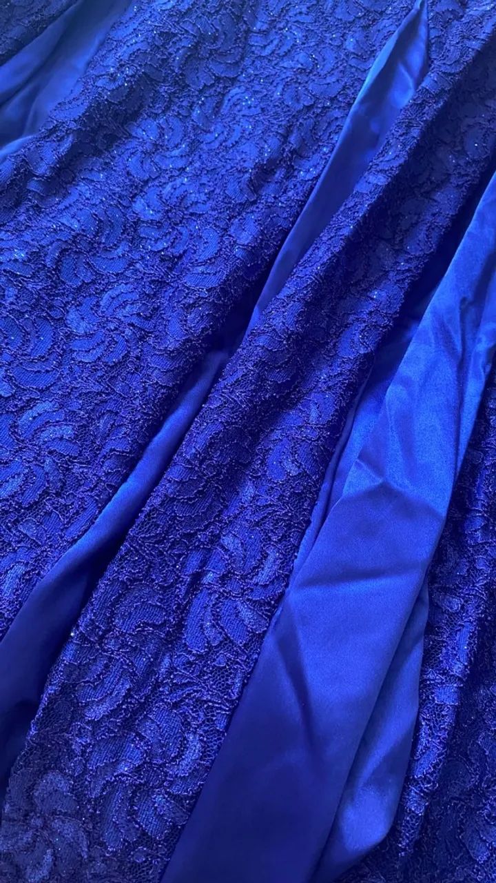 vestido longo festa azul g - Foto 3