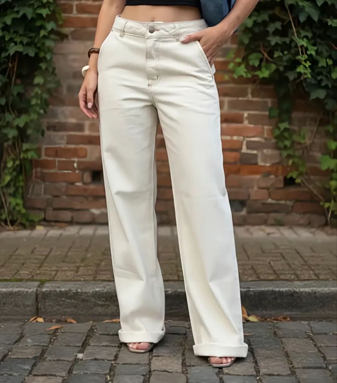 Calça wide leg