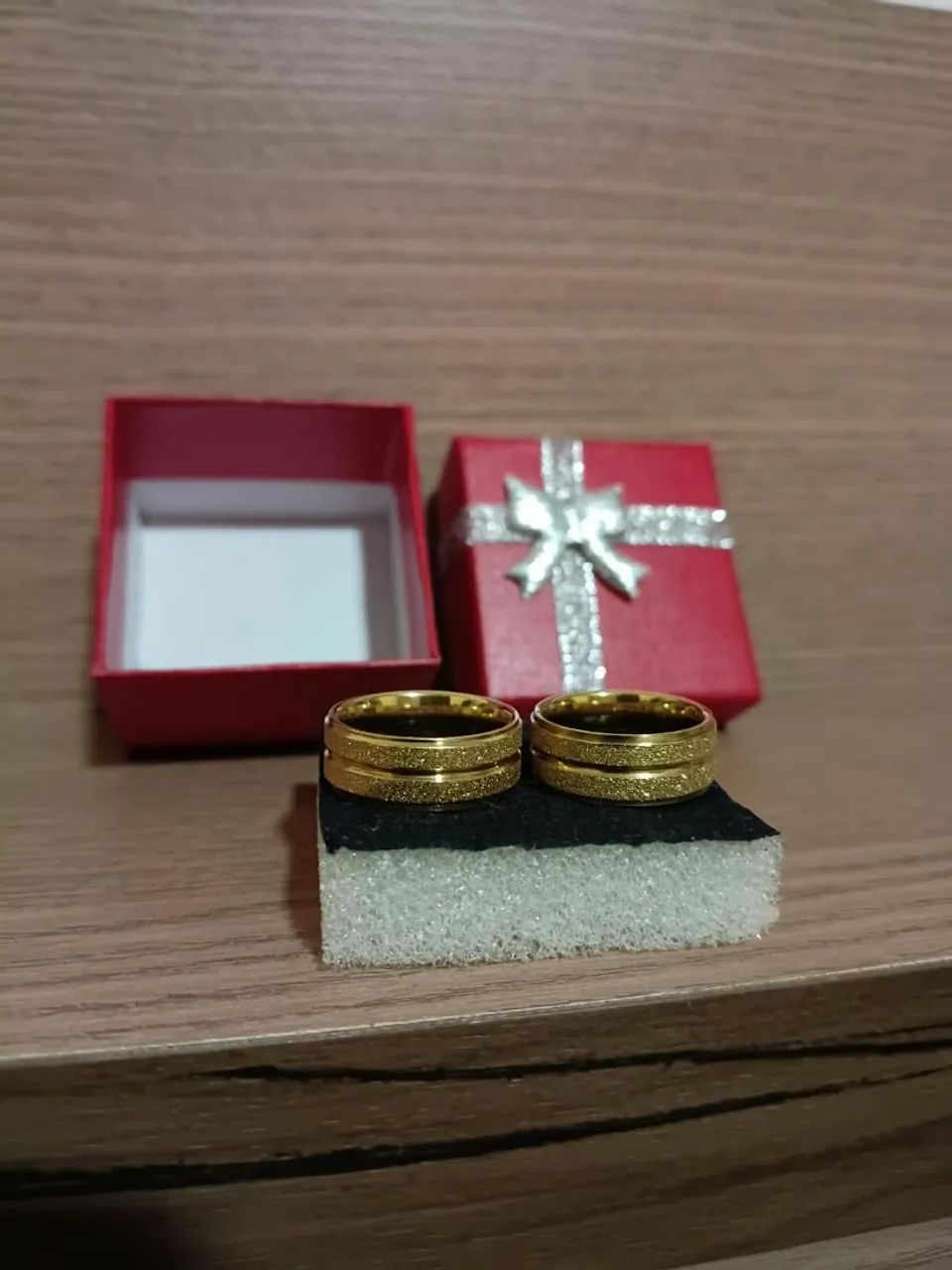 Aliança banhada a ouro