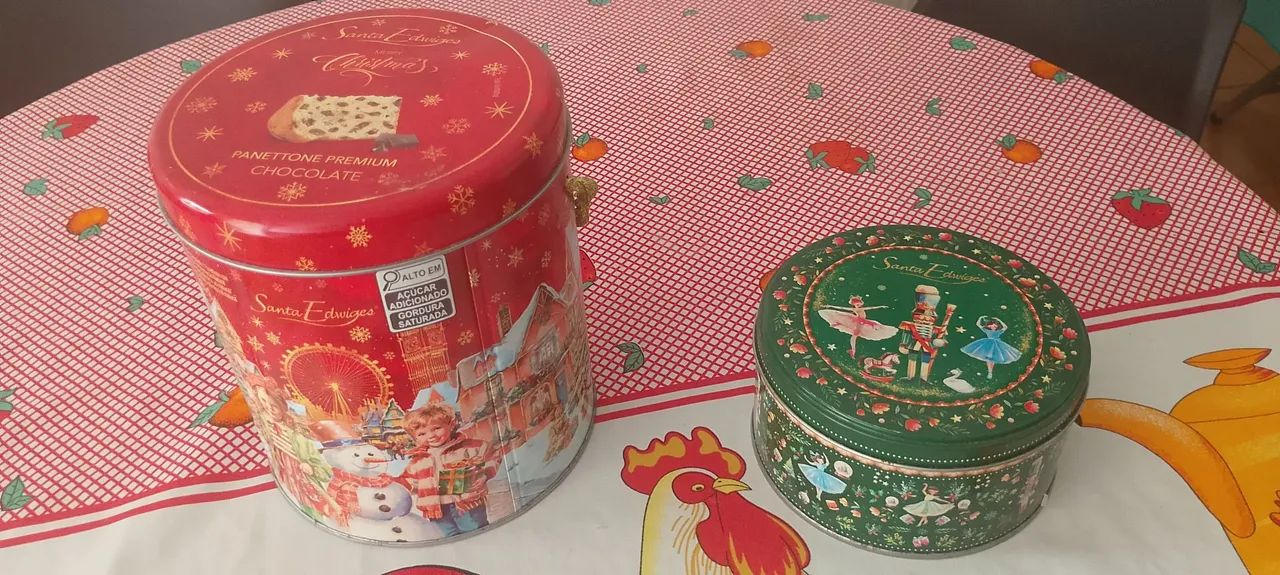 Latas de biscoito lindas novas 80 as duas juntas . - Foto 4