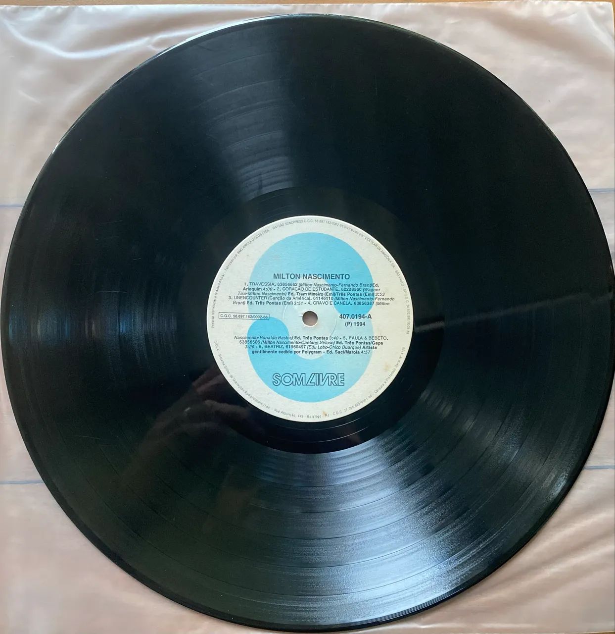 Disco de vinil (LP) Milton Nascimento - 1994 - Foto 3