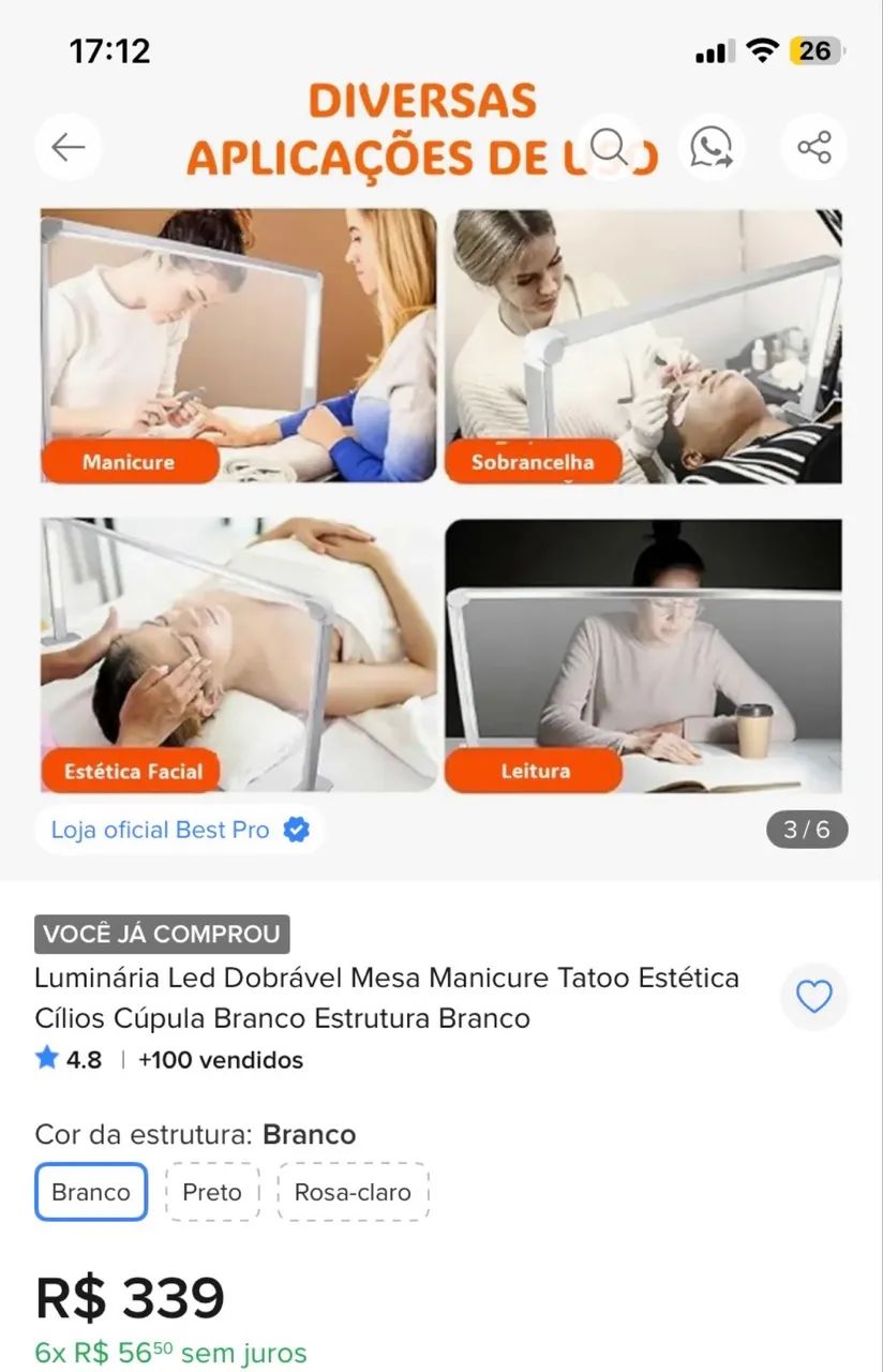 Mesa em L + coletor de pó + luminária  - Foto 4
