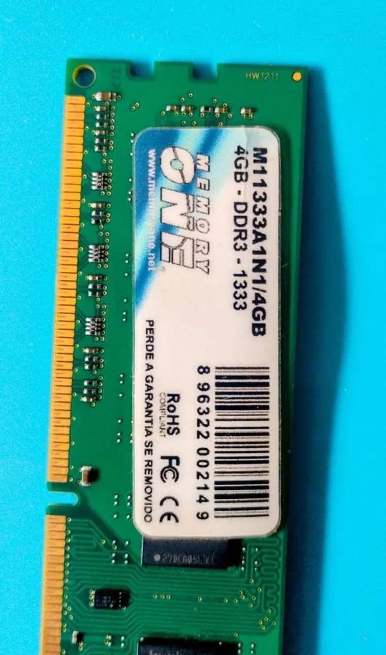 Memória RAM Memory One 4GB DDR3 1333MHz Desktop Usada - Foto 2