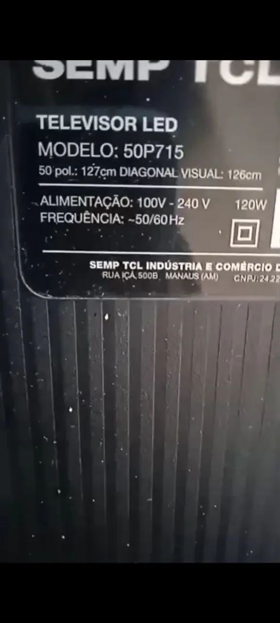 Tv TCL 50P715 com a tela quebrada  - Foto 4