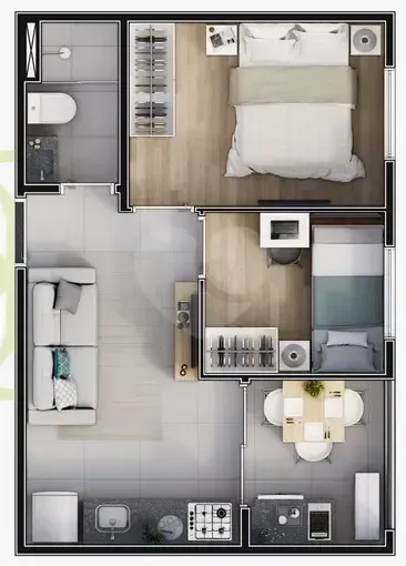 PLANTA 35m²
