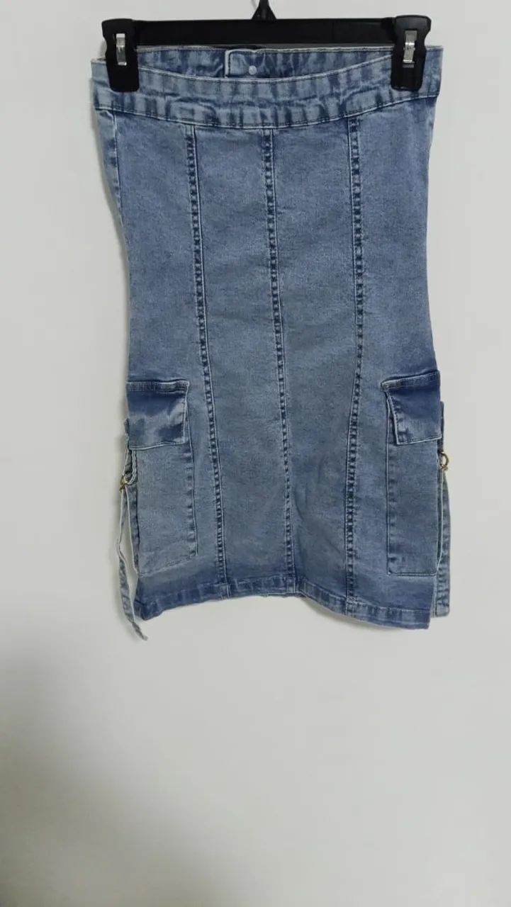 Vestido tomara que caia Jeans  - Foto 5