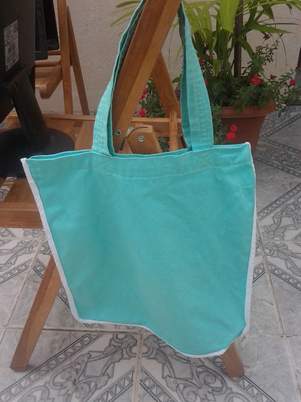 Bolsa estilo praia de pano - Foto 2
