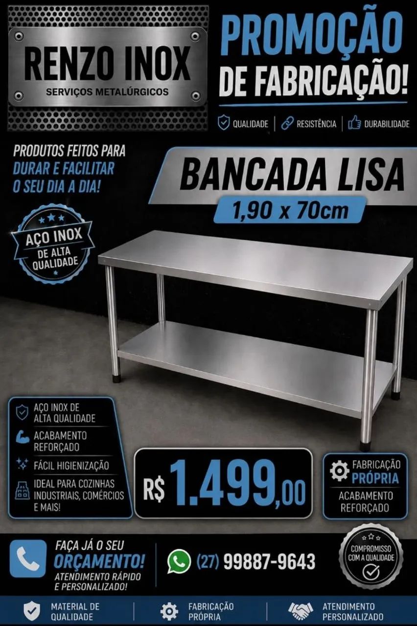 Bancadas de inox !! 
