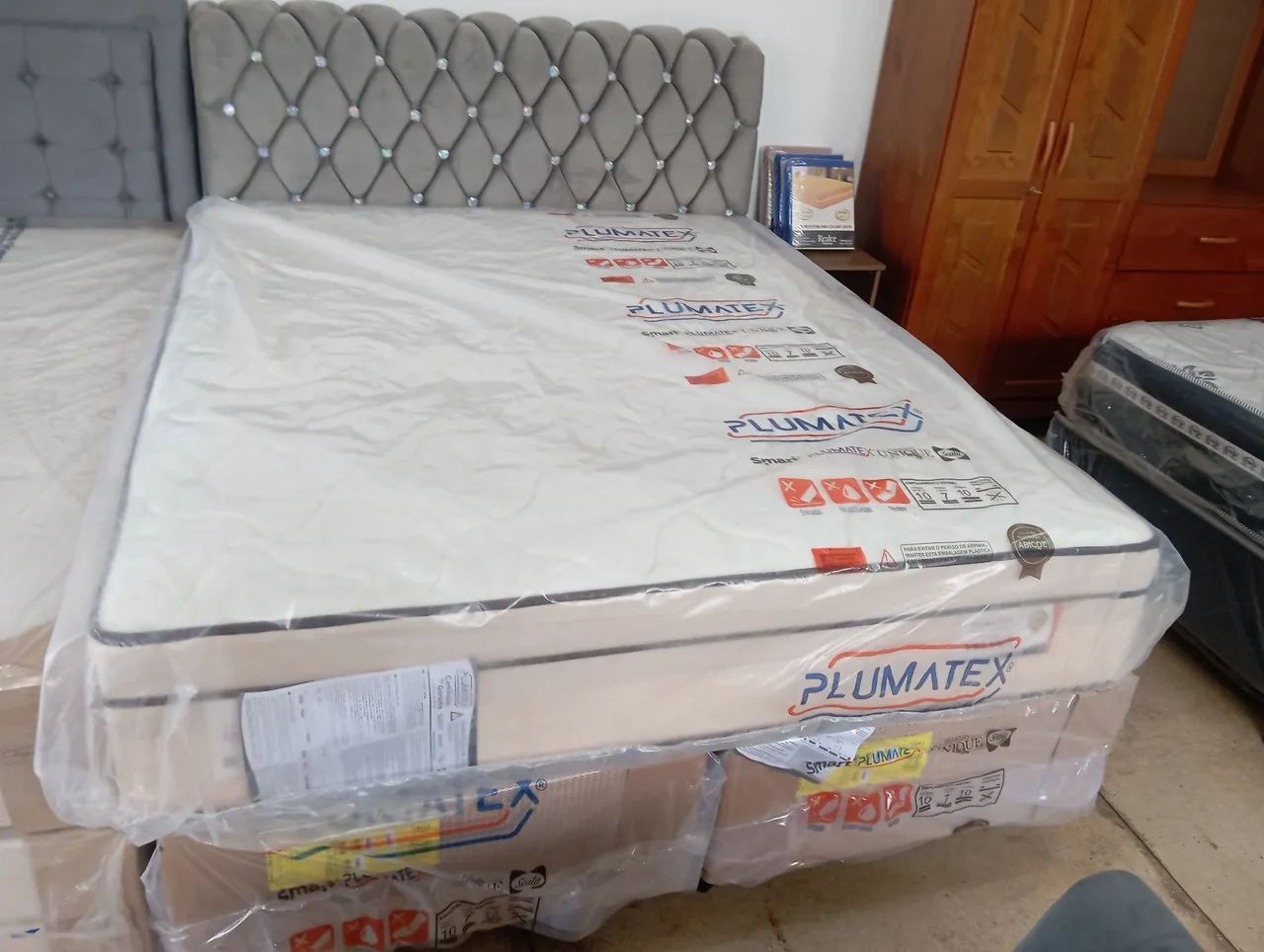 Cam, conjunto box Queen molas ensacadas alto padrão  - Foto 2