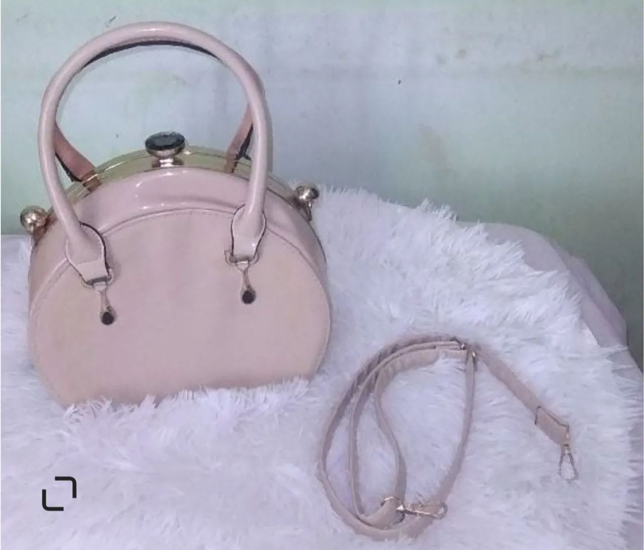 bolsa rosa estilo bauzinho - Foto 2