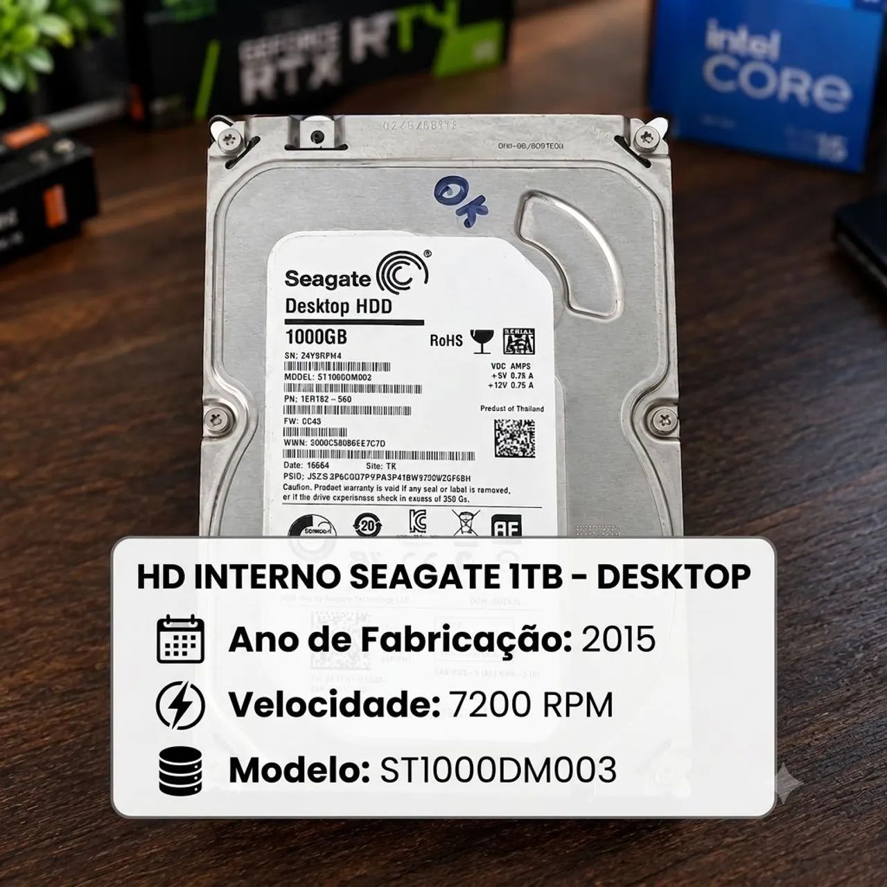 HD Seagate 1TB ST1000DM003 - Ótimo Estado - Foto 2